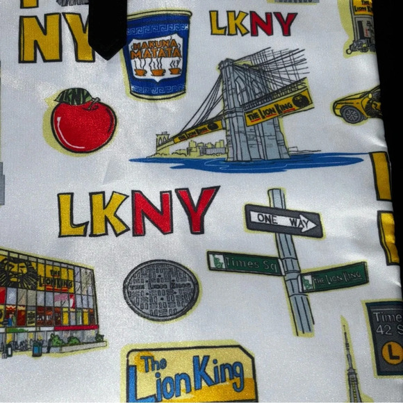 Disney Lion King New York Tote Bag Broadway Musical Souvenir Large Zipper - Picture 6 of 9